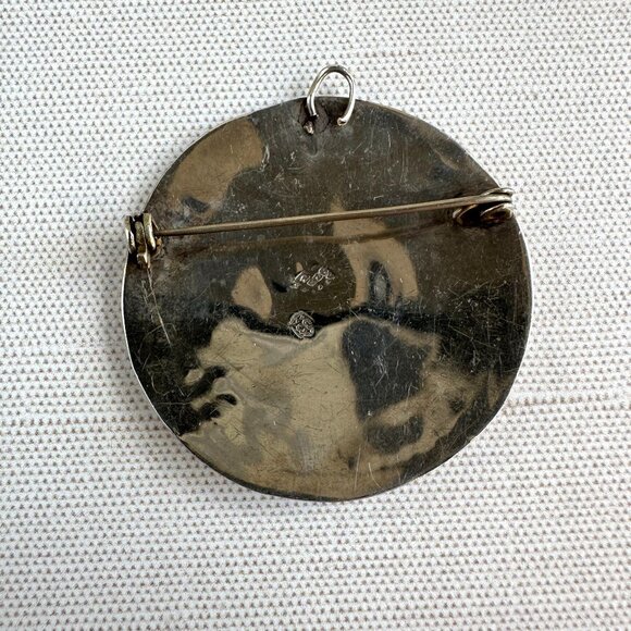 Mexican Sterling Aztec Calendar Pendant - Picture 7 of 10